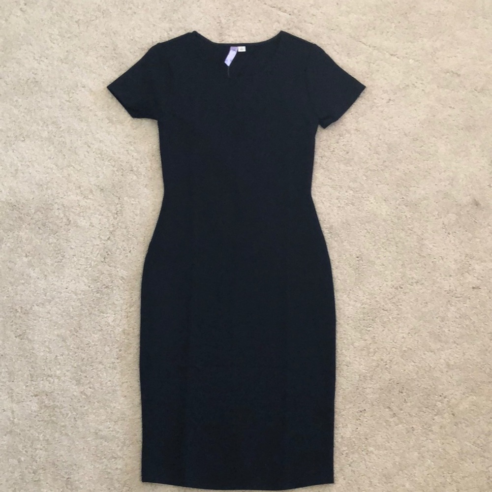 Black dress with cut out in the back.
